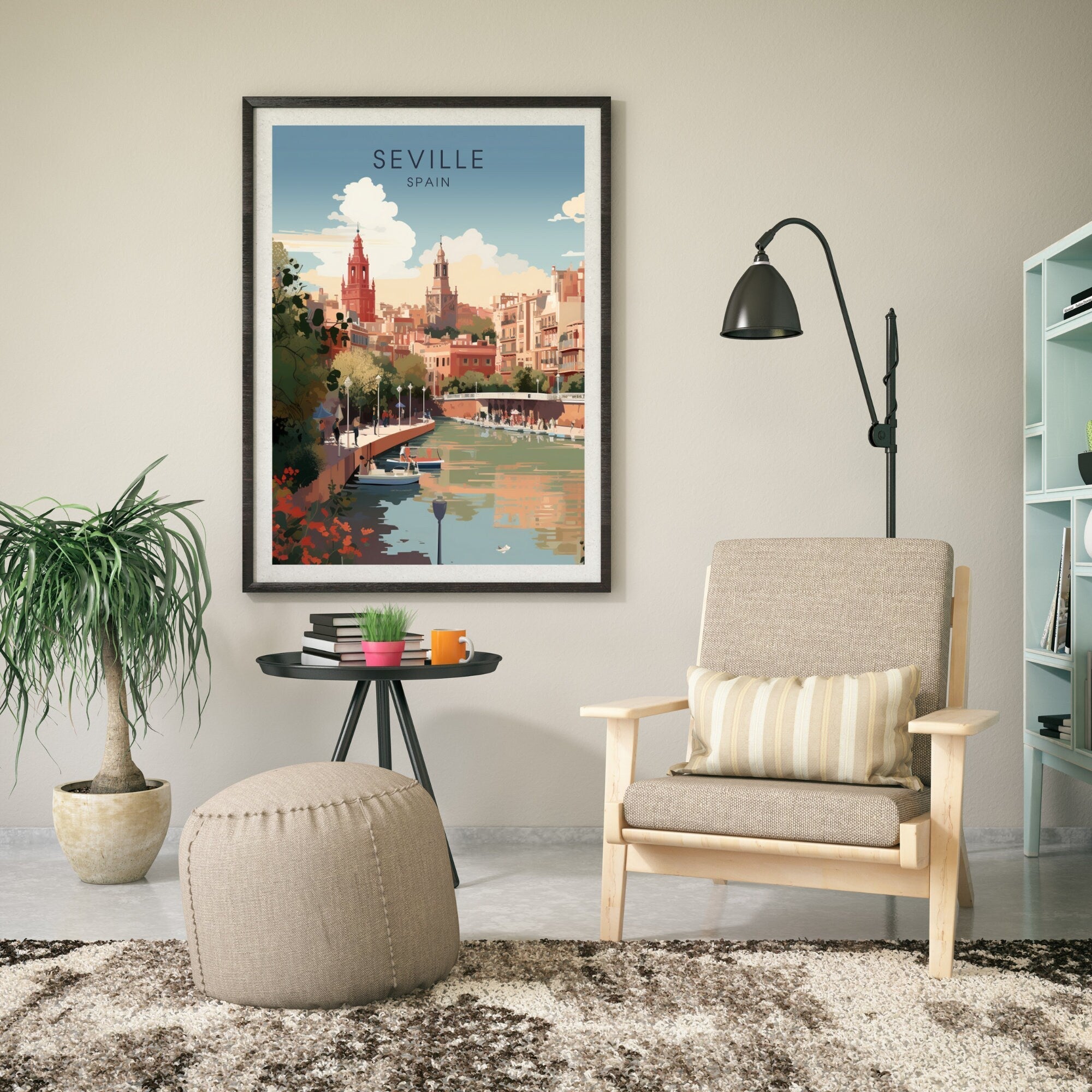 Seville Poster | Seville Travel Print | Digital Download | Andalusia poster - STAND OUT FLEXSARAH
