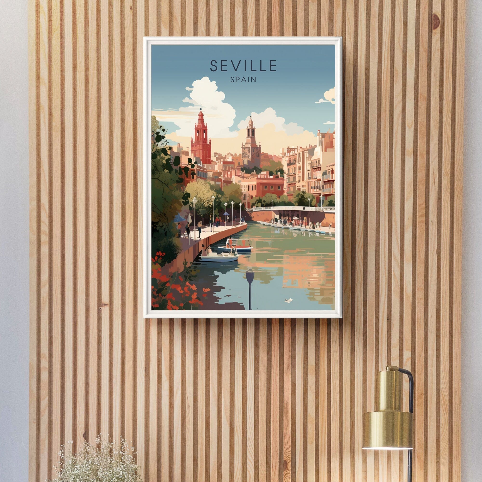Seville Poster | Seville Travel Print | Digital Download | Andalusia poster - STAND OUT FLEXSARAH