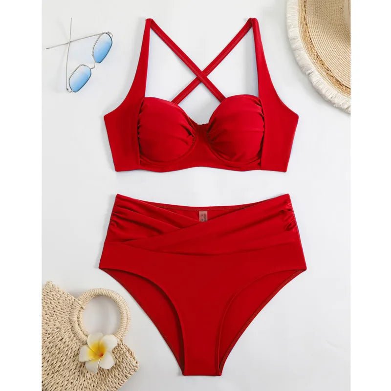 Sexy Bikinis New Swimsuits Underwire Women Swimwear Push Up Female Beach Swim Wear Bathing Suit Brazilian Bikini Set Pool Bather - STAND OUT FLEXSARAH