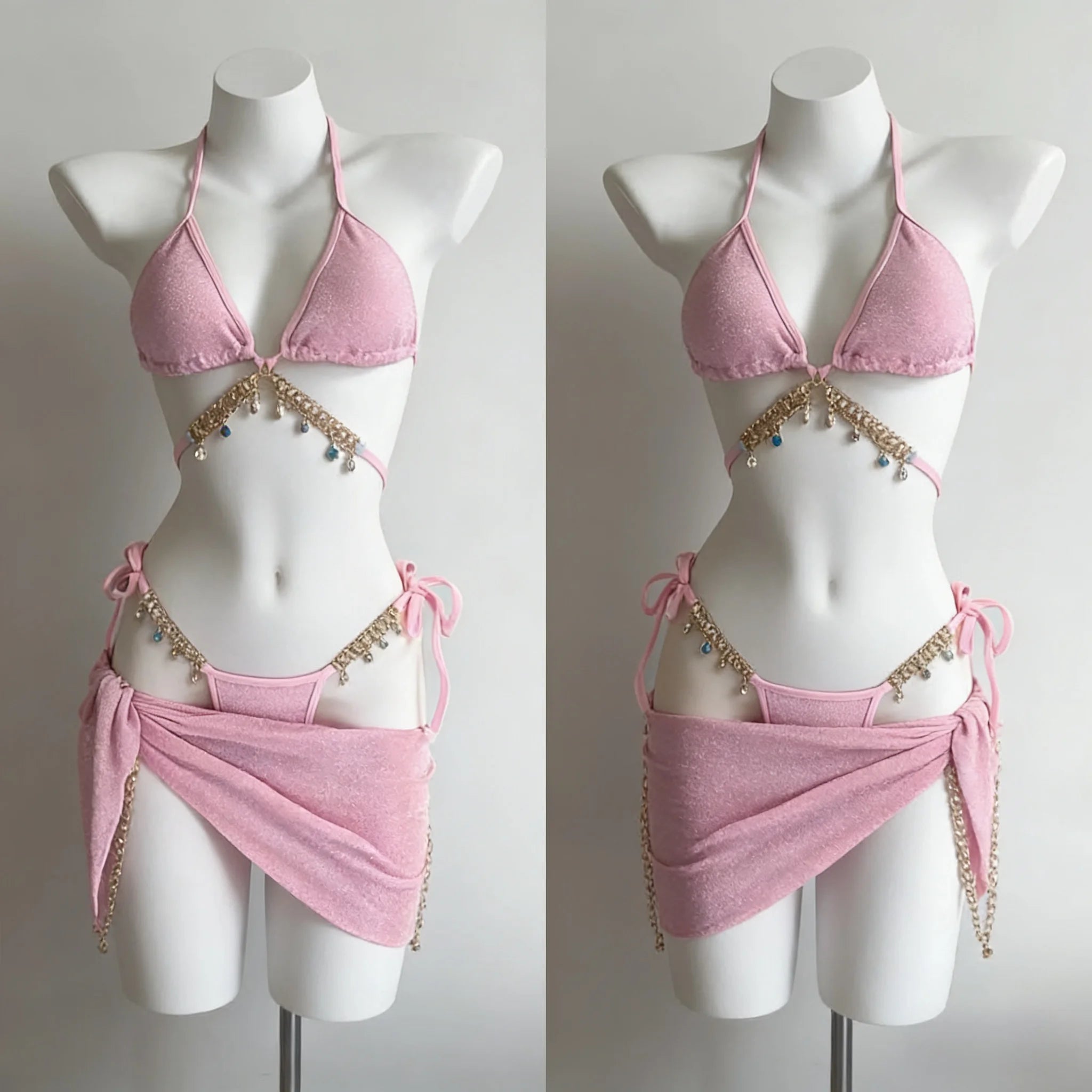 Sexy Women 2 Piece Bikini Set High Waisted Push Up Padded Swimwear Comfortable Soft Fabric Beach Outfit Summer Vacation 2026 New - STAND OUT FLEXSARAH