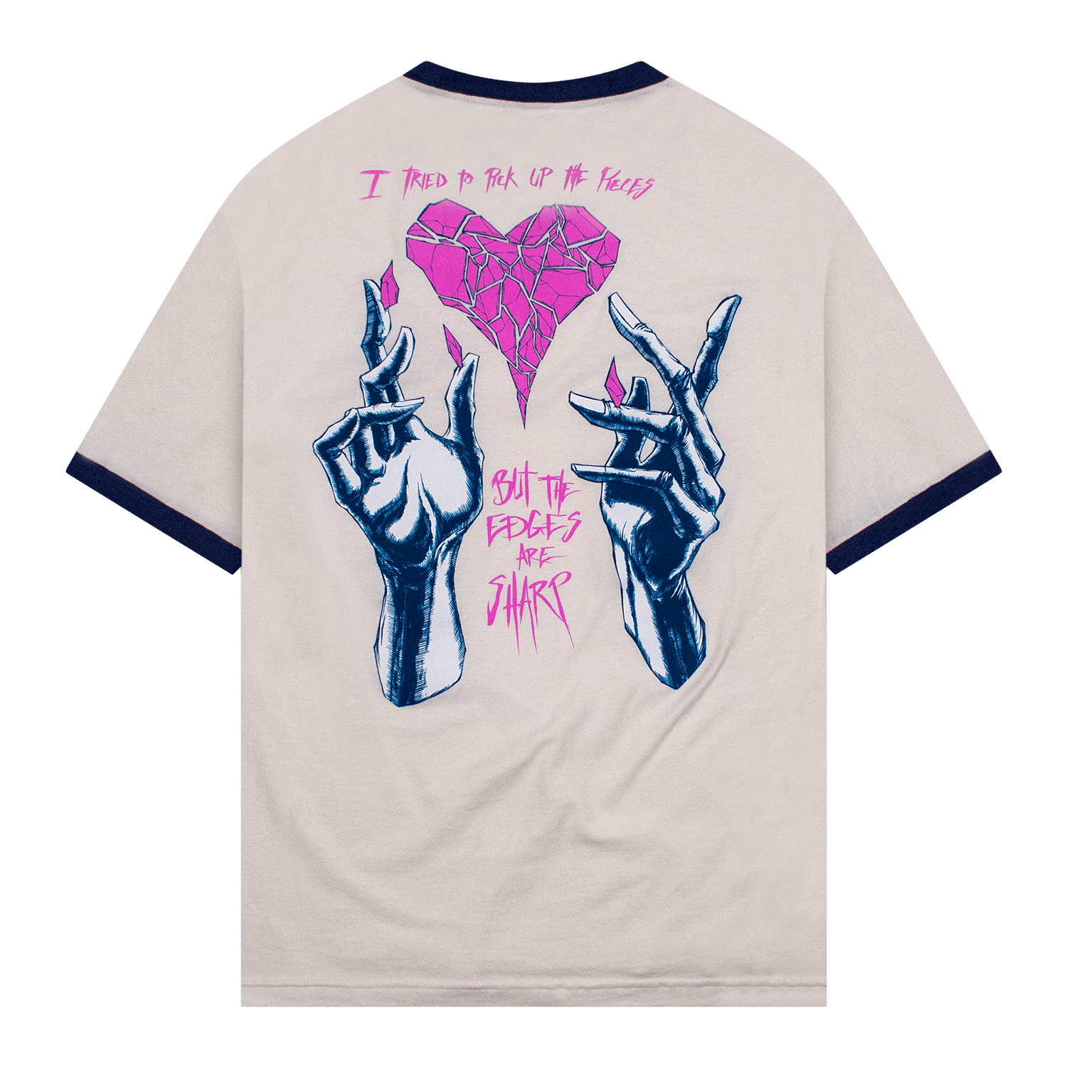 Sharp Edges T-Shirt Vintage White/Blue - STAND OUT FLEXSARAH