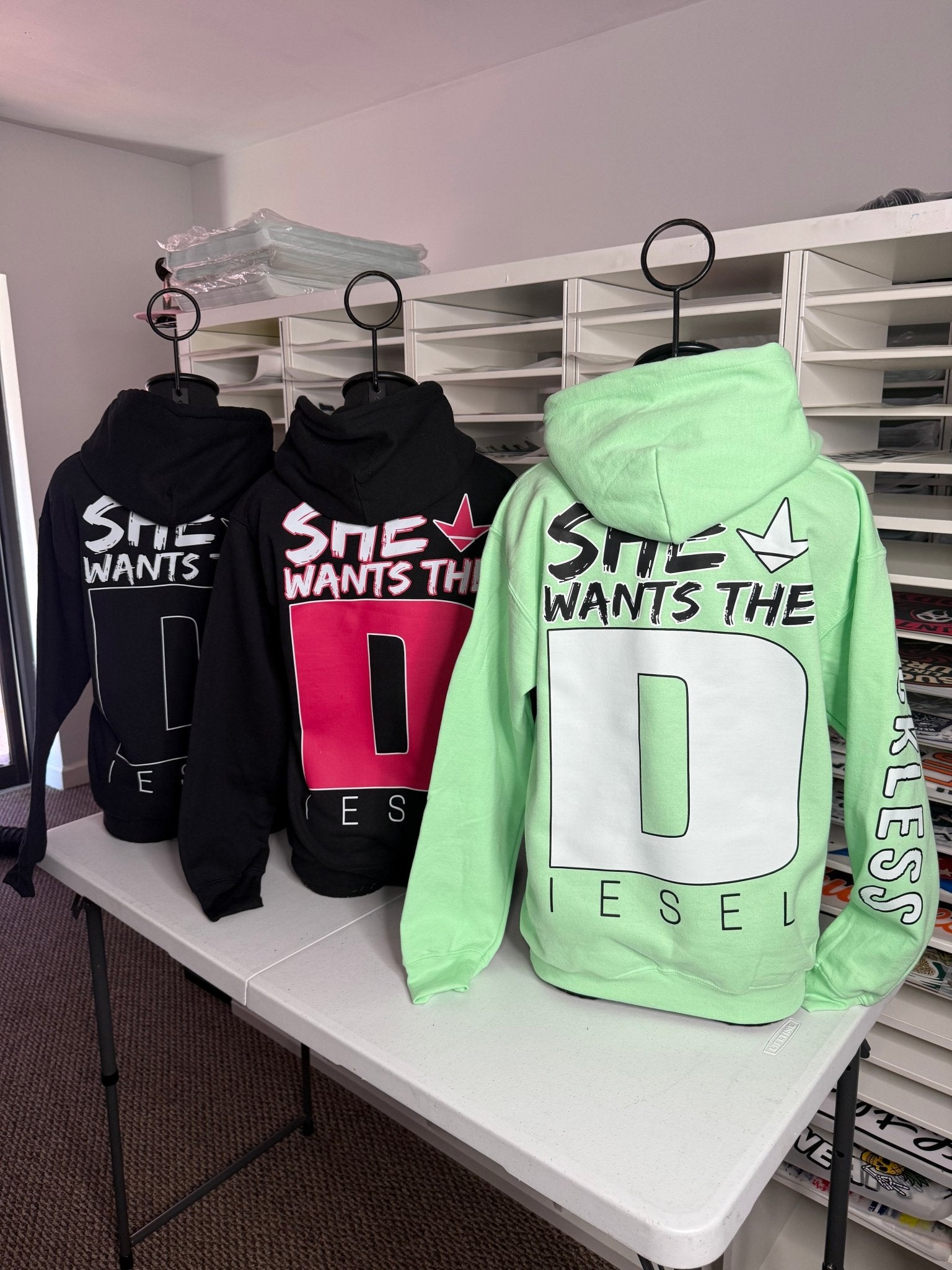 She Wants the Diesel | Funny Men's and Women's Black Country Hoodie - STAND OUT FLEXSARAH