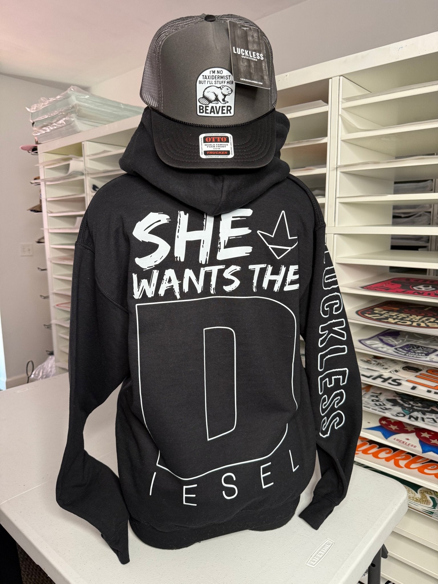 She Wants the Diesel | Funny Men's and Women's Black Country Hoodie - STAND OUT FLEXSARAH