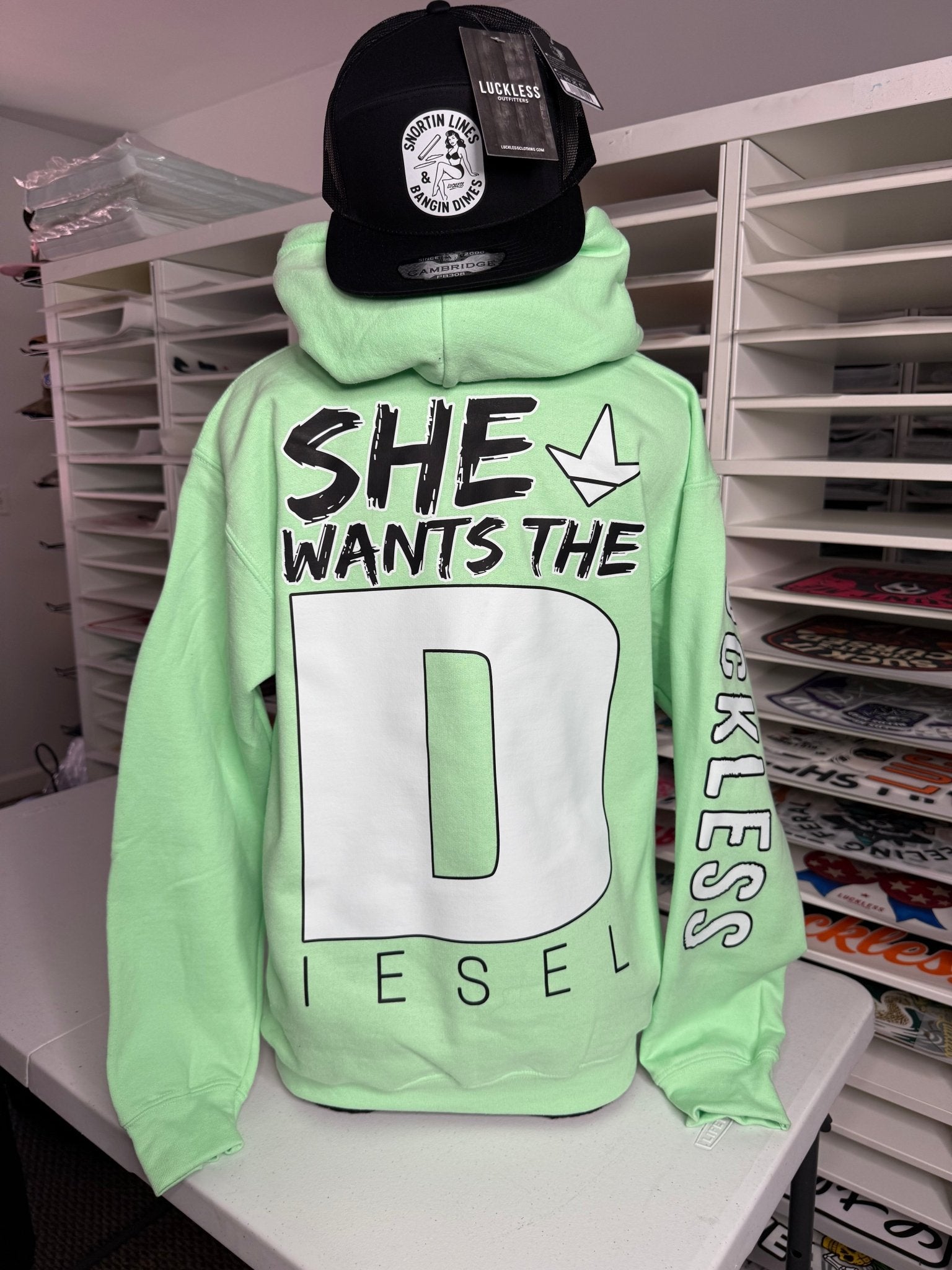 She Wants the Diesel | Funny Men's and Women's Black Country Hoodie - STAND OUT FLEXSARAH