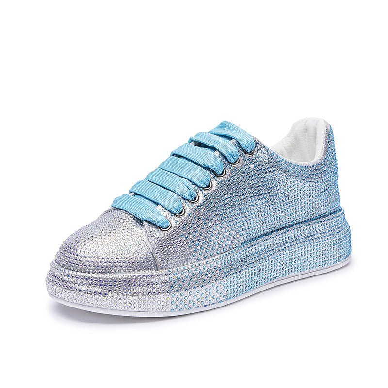 Shoes Women Sports White Shine with Rhinestone Shoes - STAND OUT FLEXSARAH
