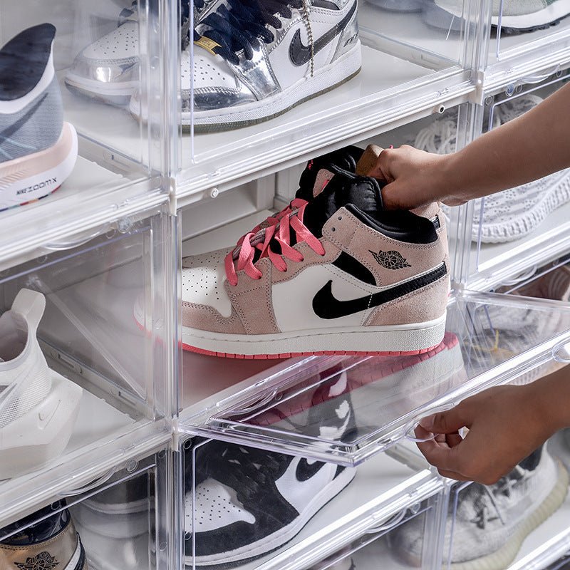 Side Door Acrylic Plastic Basketball Shoes Storage Box - STAND OUT FLEXSARAH