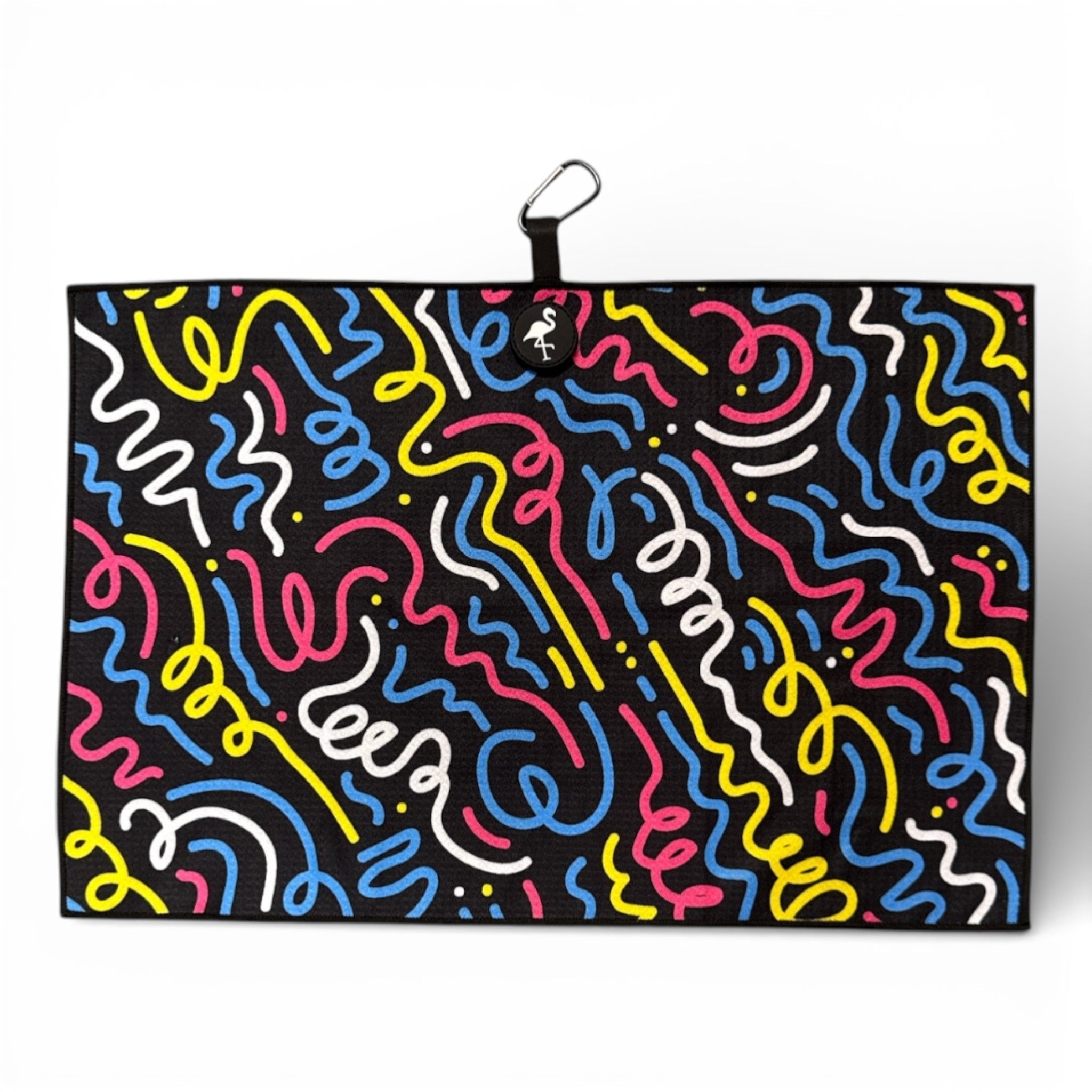Silly Straw Golf Towel | Premium Double-Sided Microfiber | Heavy-Duty Magnetic Towel with Carabiner Clip | 24 x 16 in - STAND OUT FLEXSARAH