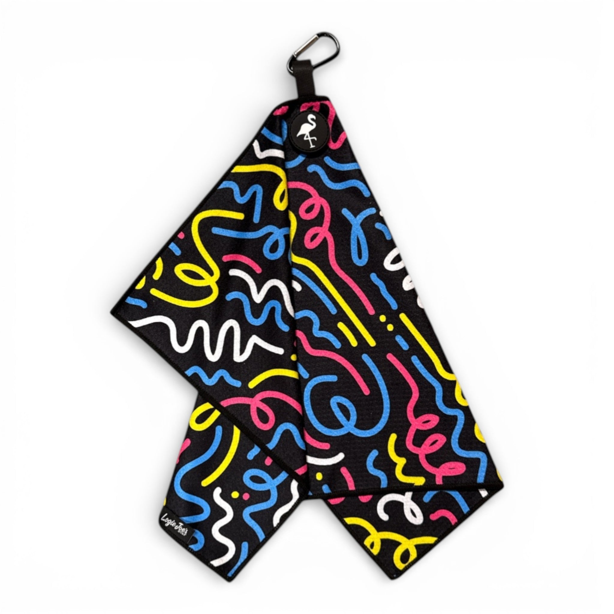 Silly Straw Golf Towel | Premium Double-Sided Microfiber | Heavy-Duty Magnetic Towel with Carabiner Clip | 24 x 16 in - STAND OUT FLEXSARAH