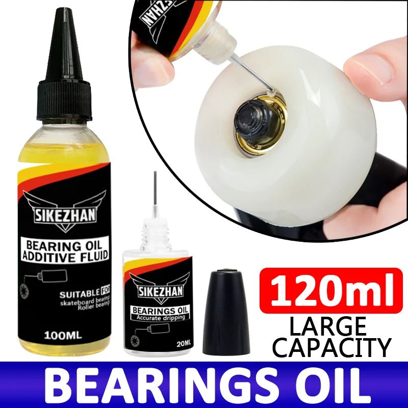 Skateboard Bearing Oil + Additive Fluid Set, Needle‑Tip Lube for Wheels, Smooth Spin, Noise Reduction, Rust Protection - STAND OUT FLEXSARAH