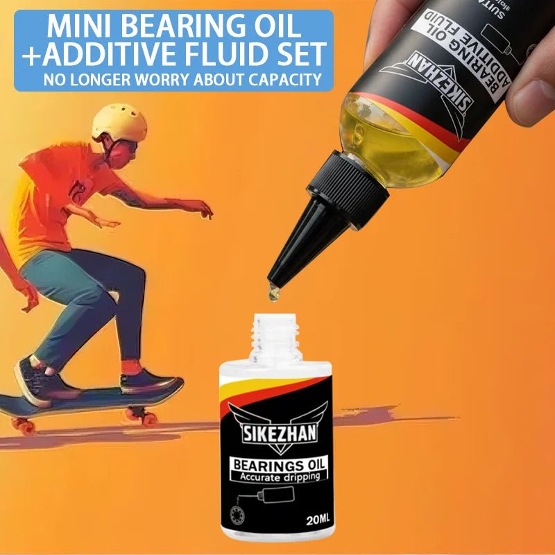 Skateboard Bearing Oil + Additive Fluid Set, Needle‑Tip Lube for Wheels, Smooth Spin, Noise Reduction, Rust Protection - STAND OUT FLEXSARAH