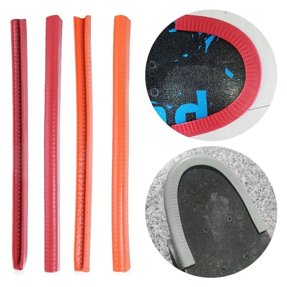 Skateboard Deck Guards Protector U Channel Design Rubber and Steel Fashion Bumpers Bump Longboard Dance Board Crash Rubber Strip - STAND OUT FLEXSARAH