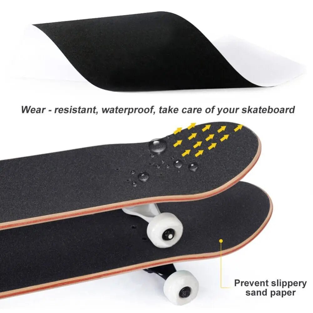 Skateboard Deck Sandpaper Grip Tape Skating Board Longboard Sandpaper Griptape Skating Board Sticker Professional - STAND OUT FLEXSARAH