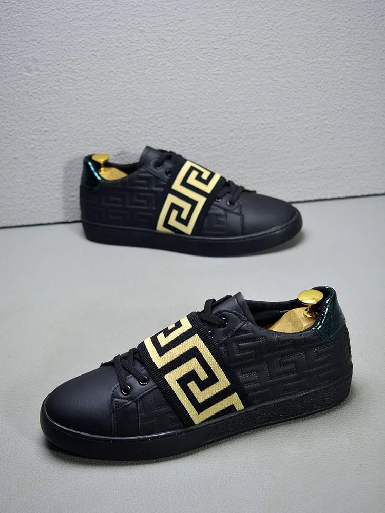 skateboard stylish shoes for man sneakers comfortable luxury man casual shoes flats trainers black white scarpe eleganti uomo - STAND OUT FLEXSARAH