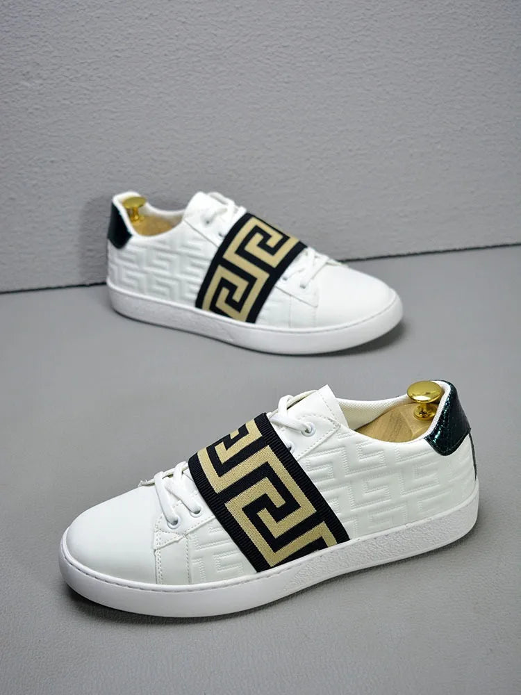 skateboard stylish shoes for man sneakers comfortable luxury man casual shoes flats trainers black white scarpe eleganti uomo - STAND OUT FLEXSARAH
