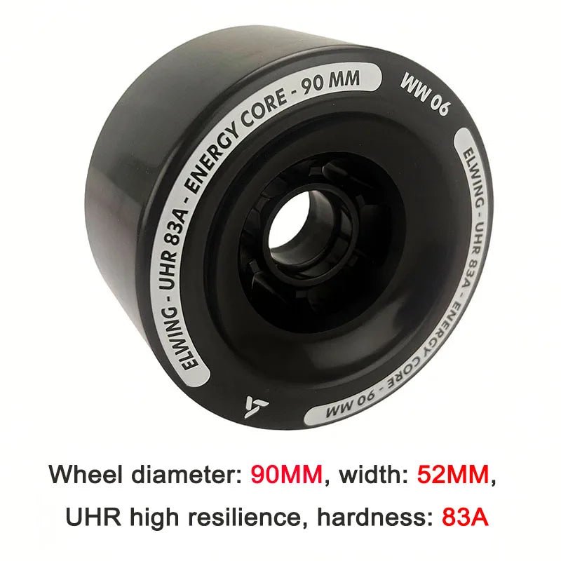 Skateboard Wheels, Road Wear-Resistant PU Large Wheels, Longboard/Cruiser/Electric Board Wheels, white&black 80mm/blue90mm - STAND OUT FLEXSARAH