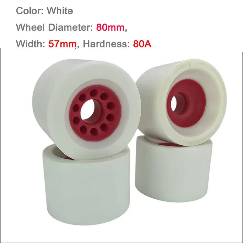 Skateboard Wheels, Road Wear-Resistant PU Large Wheels, Longboard/Cruiser/Electric Board Wheels, white&black 80mm/blue90mm - STAND OUT FLEXSARAH