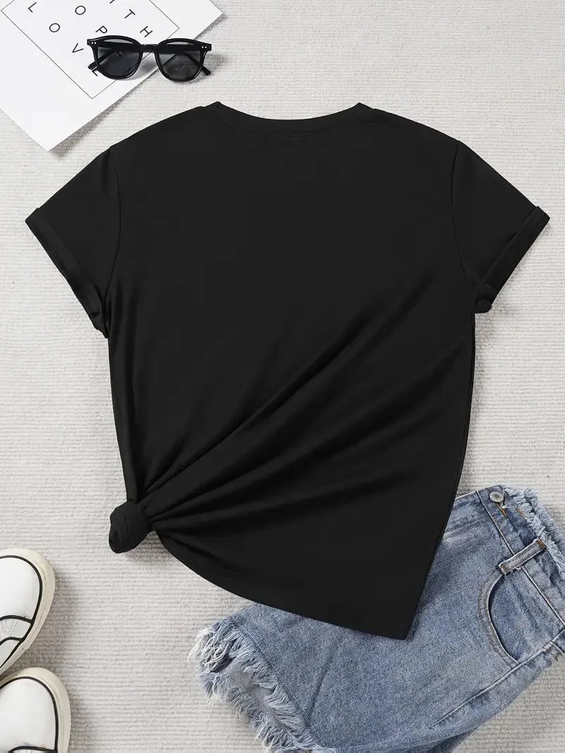 Skateboarding Boy Graphic T-Shirt, Streetwear Style Crew Neck Short Sleeve Tee,Loose Fit Summer Daily Wear Top, Skate Lover Gift - STAND OUT FLEXSARAH