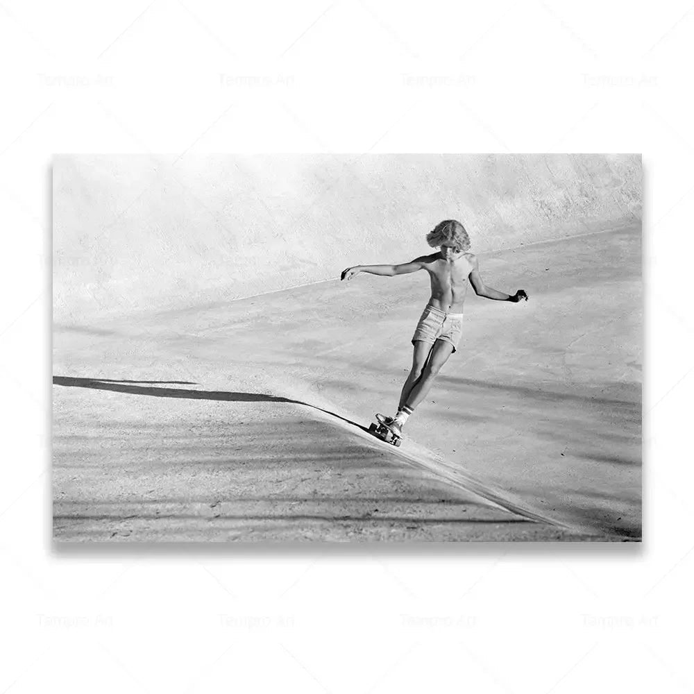 Skateboarding Extreme Sports Posters Prints Black White Photo Canvas Painting Wall Art Pictures Room Decor Skateboard Lover Gift - STAND OUT FLEXSARAH