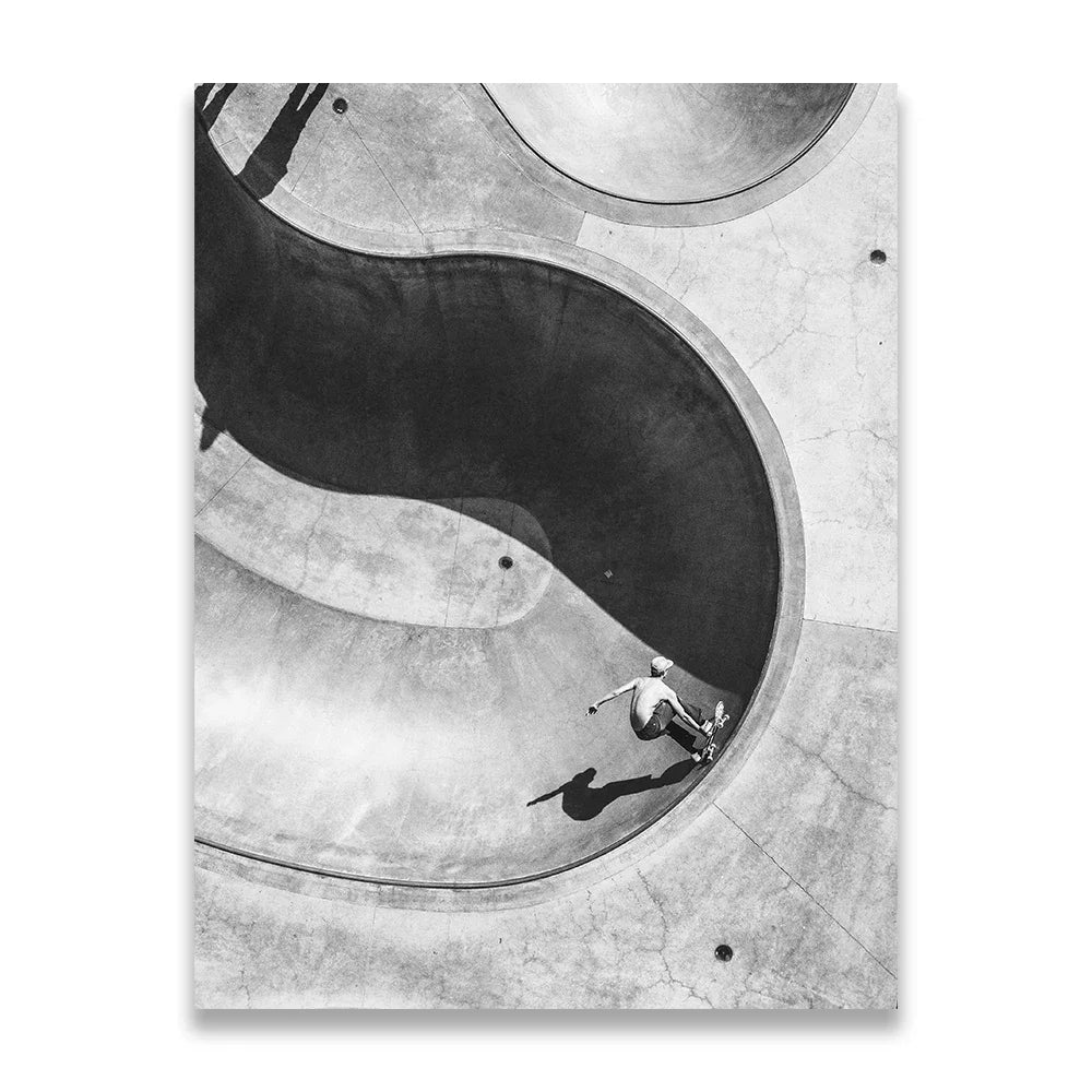 Skateboarding Extreme Sports Posters Prints Black White Photo Canvas Painting Wall Art Pictures Room Decor Skateboard Lover Gift - STAND OUT FLEXSARAH