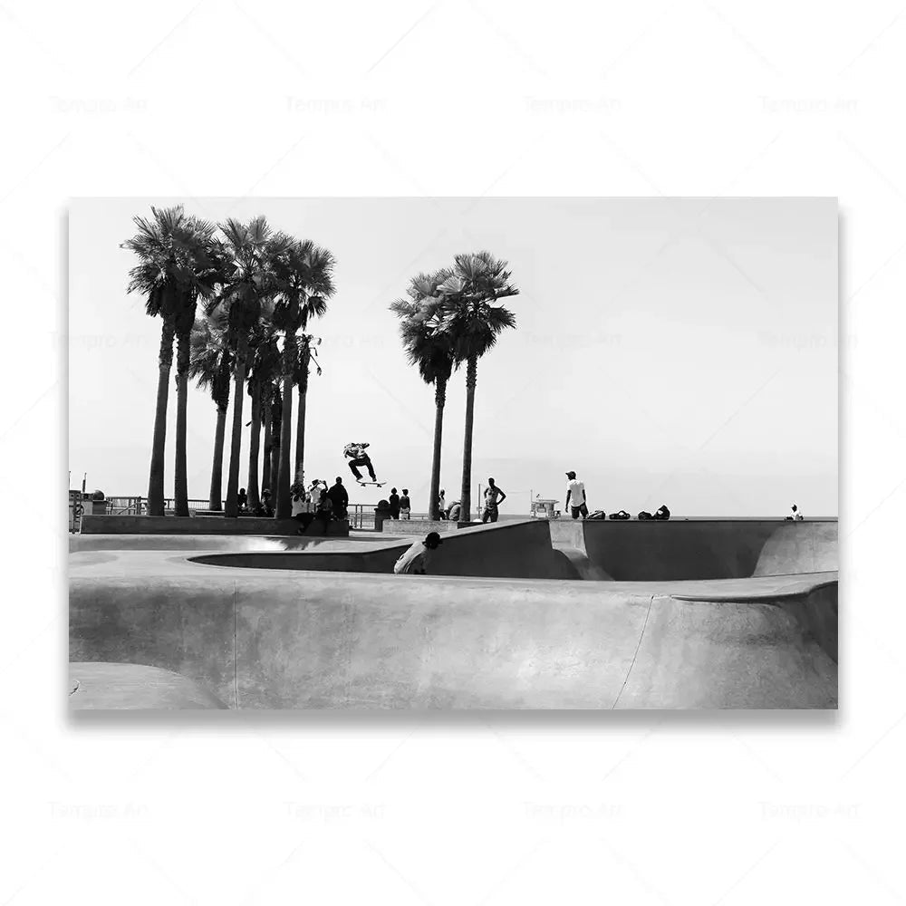 Skateboarding Extreme Sports Posters Prints Black White Photo Canvas Painting Wall Art Pictures Room Decor Skateboard Lover Gift - STAND OUT FLEXSARAH