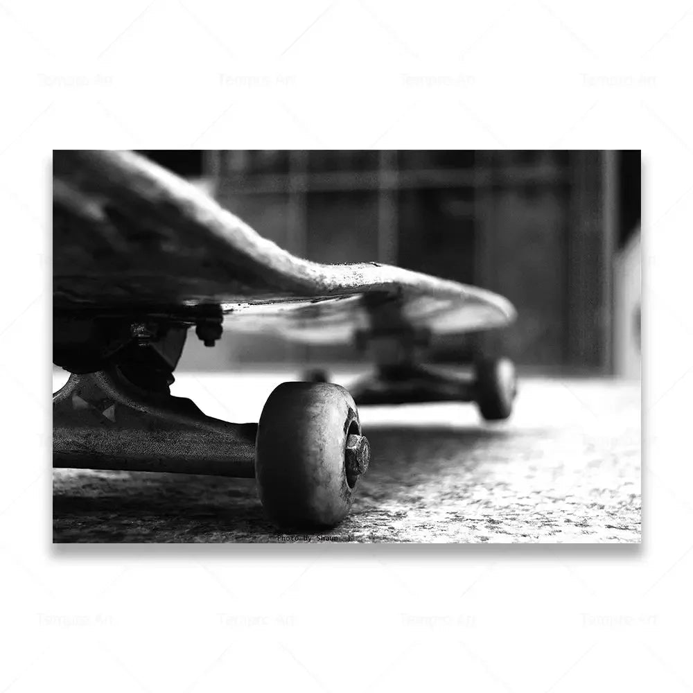 Skateboarding Extreme Sports Posters Prints Black White Photo Canvas Painting Wall Art Pictures Room Decor Skateboard Lover Gift - STAND OUT FLEXSARAH