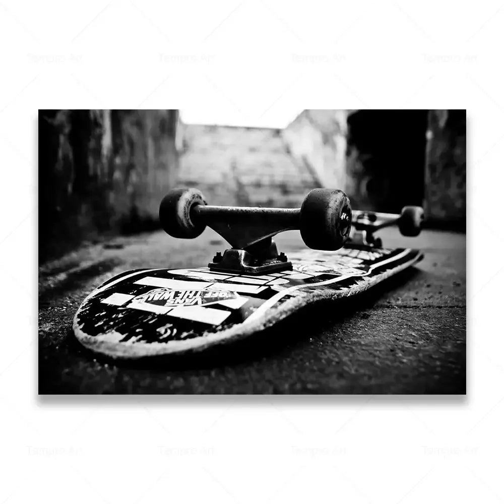 Skateboarding Extreme Sports Posters Prints Black White Photo Canvas Painting Wall Art Pictures Room Decor Skateboard Lover Gift - STAND OUT FLEXSARAH