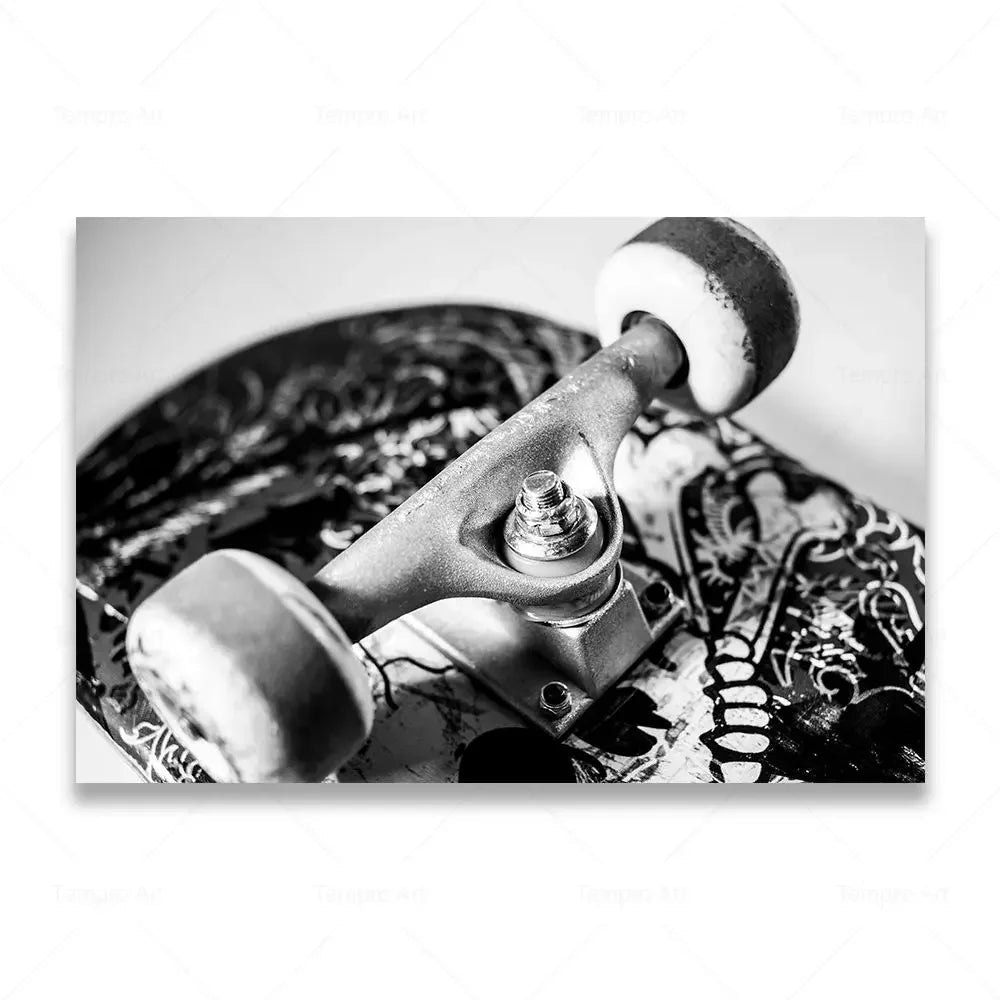 Skateboarding Extreme Sports Posters Prints Black White Photo Canvas Painting Wall Art Pictures Room Decor Skateboard Lover Gift - STAND OUT FLEXSARAH