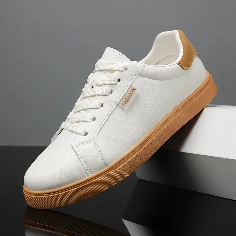 Skateboarding Shoes Men Flat Comfortable Leather Casual Vulcanized Shoes Trendy Classic Breathable Cheap Sneakers Man Plus Size - STAND OUT FLEXSARAH