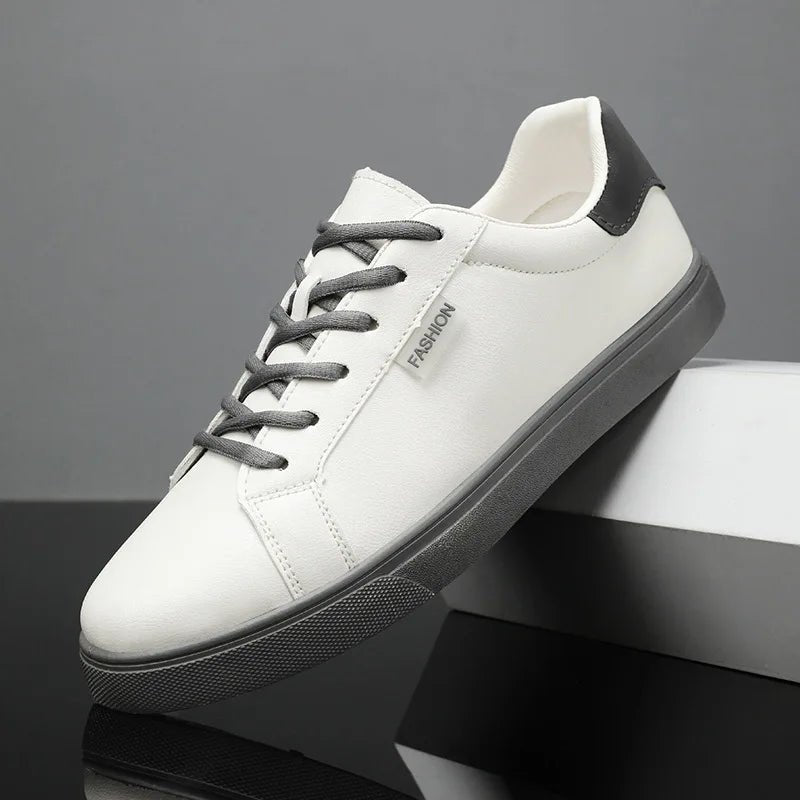 Skateboarding Shoes Men Flat Comfortable Leather Casual Vulcanized Shoes Trendy Classic Breathable Cheap Sneakers Man Plus Size - STAND OUT FLEXSARAH