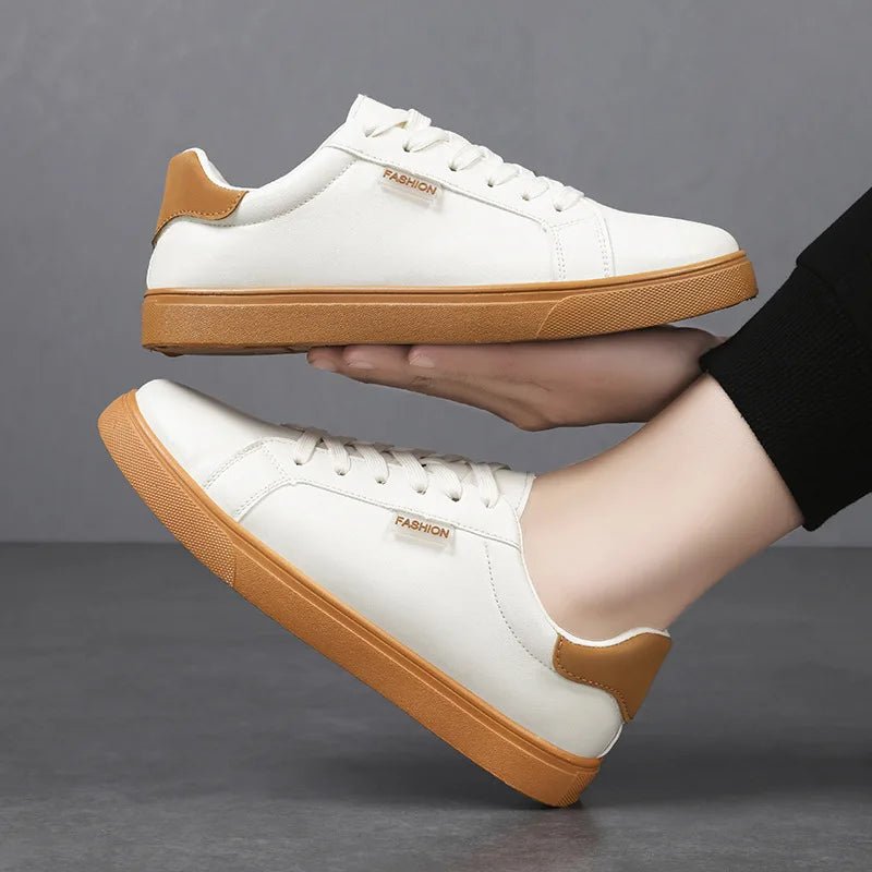 Skateboarding Shoes Men Flat Comfortable Leather Casual Vulcanized Shoes Trendy Classic Breathable Cheap Sneakers Man Plus Size - STAND OUT FLEXSARAH