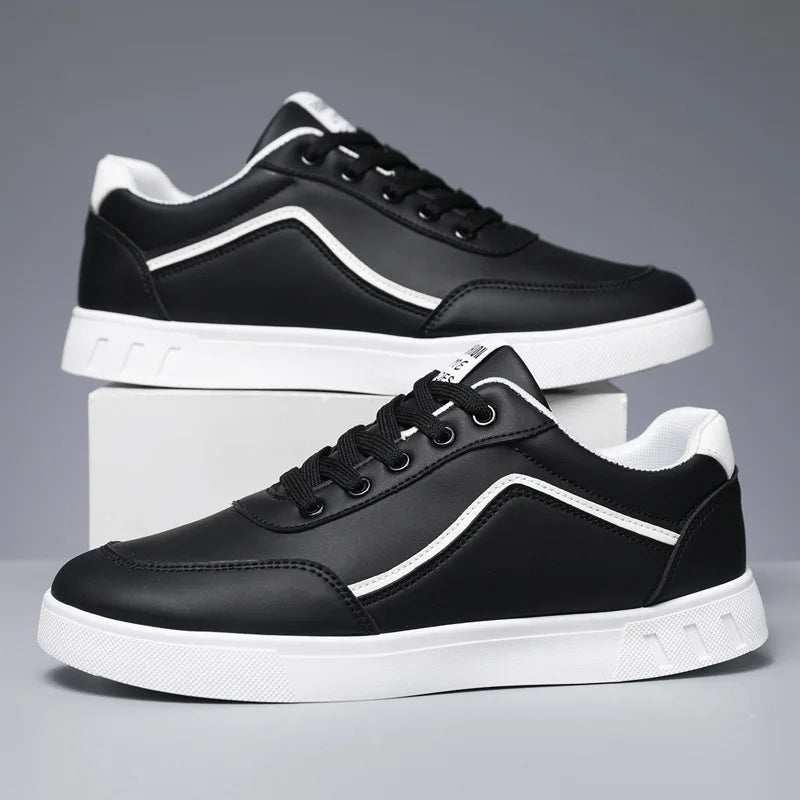 Skateboarding Shoes Men Flat Comfortable Leather Casual Vulcanized Shoes Trendy Classic Breathable Cheap Sneakers Man Plus Size - STAND OUT FLEXSARAH