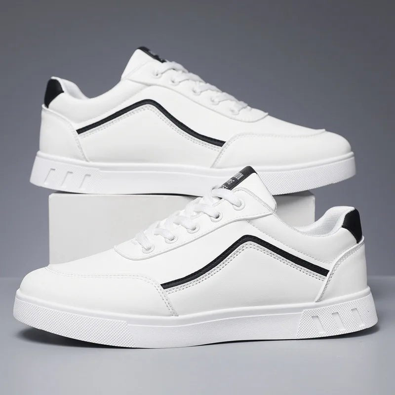 Skateboarding Shoes Men Flat Comfortable Leather Casual Vulcanized Shoes Trendy Classic Breathable Cheap Sneakers Man Plus Size - STAND OUT FLEXSARAH