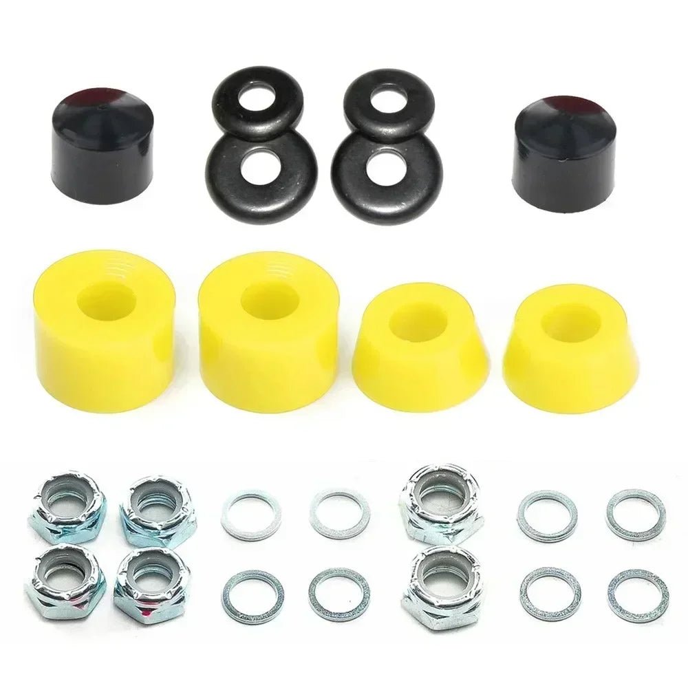 Skateboards Shock Suit Kit 90a Hard Longboard Pivot Tube Speed Ring Washers Cylindrical Bushings Conical-Bushings Accessories - STAND OUT FLEXSARAH