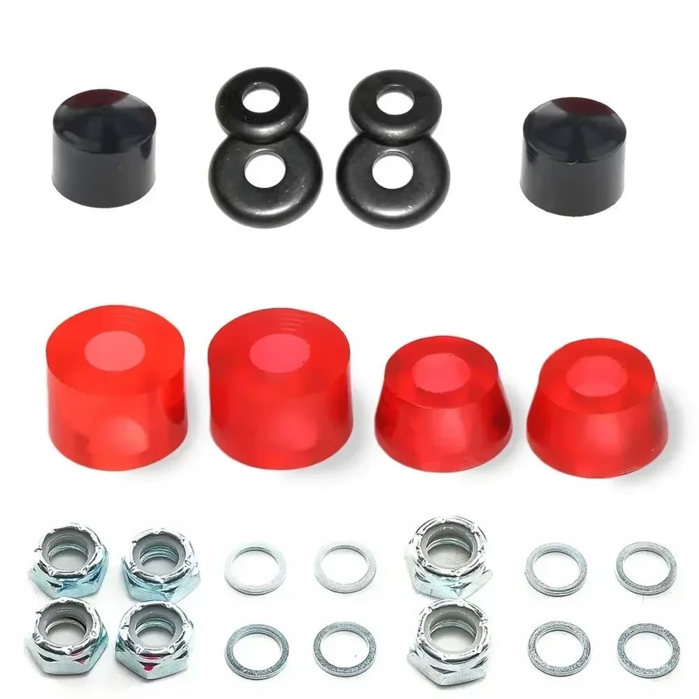 Skateboards Shock Suit Kit 90a Hard Longboard Pivot Tube Speed Ring Washers Cylindrical Bushings Conical-Bushings Accessories - STAND OUT FLEXSARAH