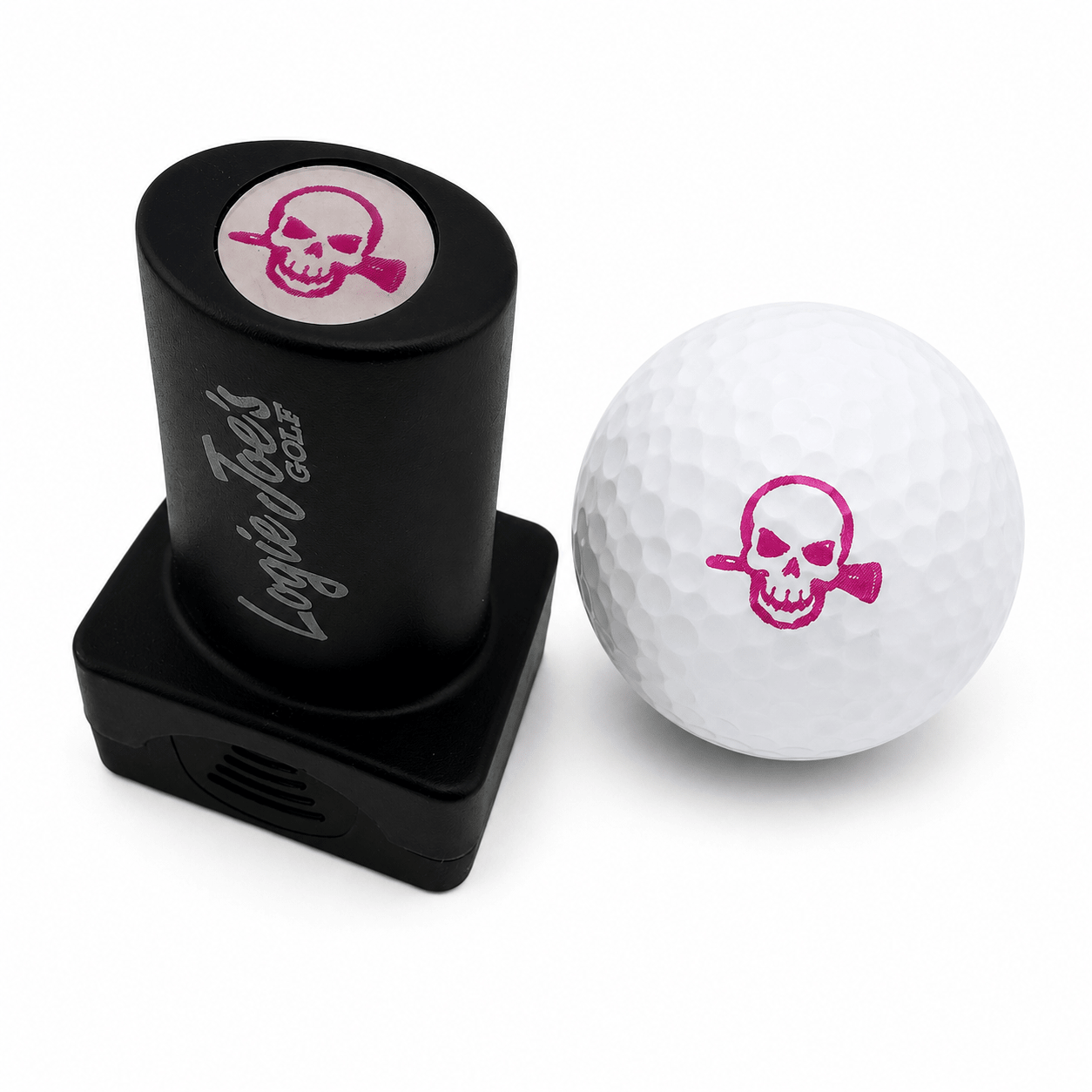 Skull Ball Stamp | Quick-Dry Ink Stamper | Easy Ball Identification | Fun Golf Gift - STAND OUT FLEXSARAH