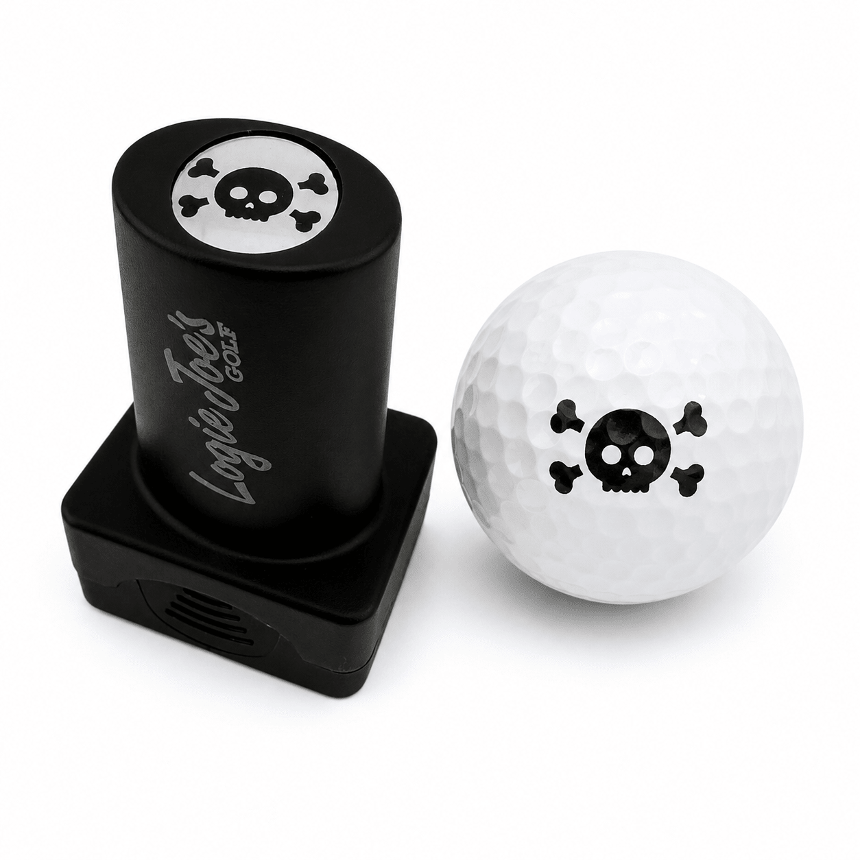 Skull & Bones Stamp | Quick-Dry Ink Stamper | Easy Ball Identification | Fun Golf Gift - STAND OUT FLEXSARAH