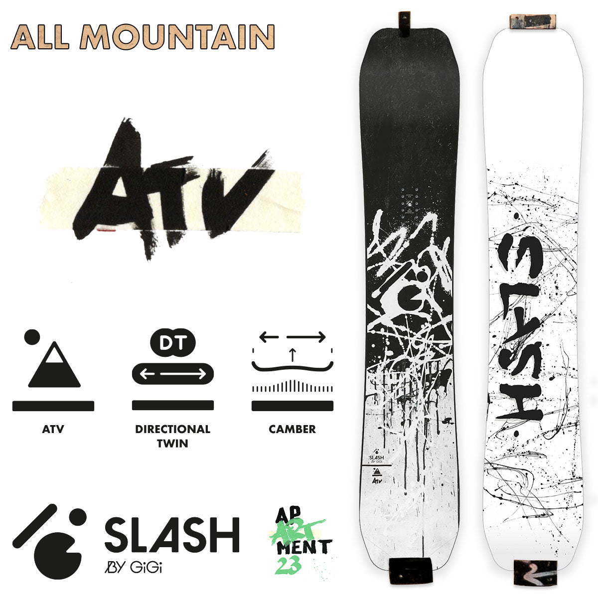 Slash by GiGi - ATV Snowboard - Blank (TopART) - STAND OUT FLEXSARAH