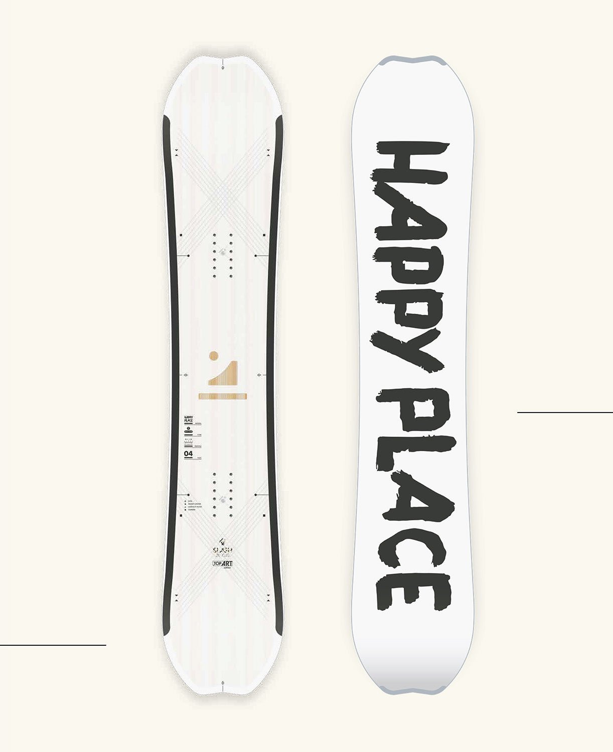 Slash by GiGi - Happy Place Snowboard - Blank (TopArt) - STAND OUT FLEXSARAH