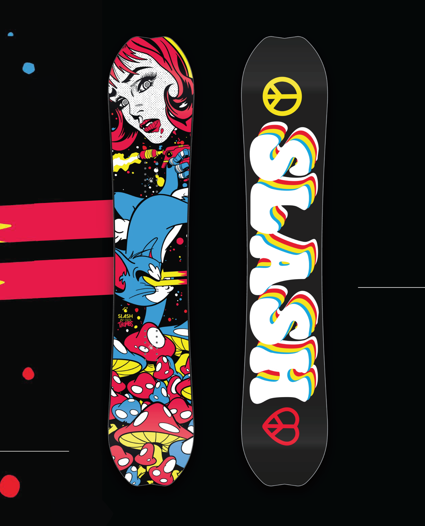 Slash by GiGi - Happy Place Snowboard (Thumbs) - STAND OUT FLEXSARAH
