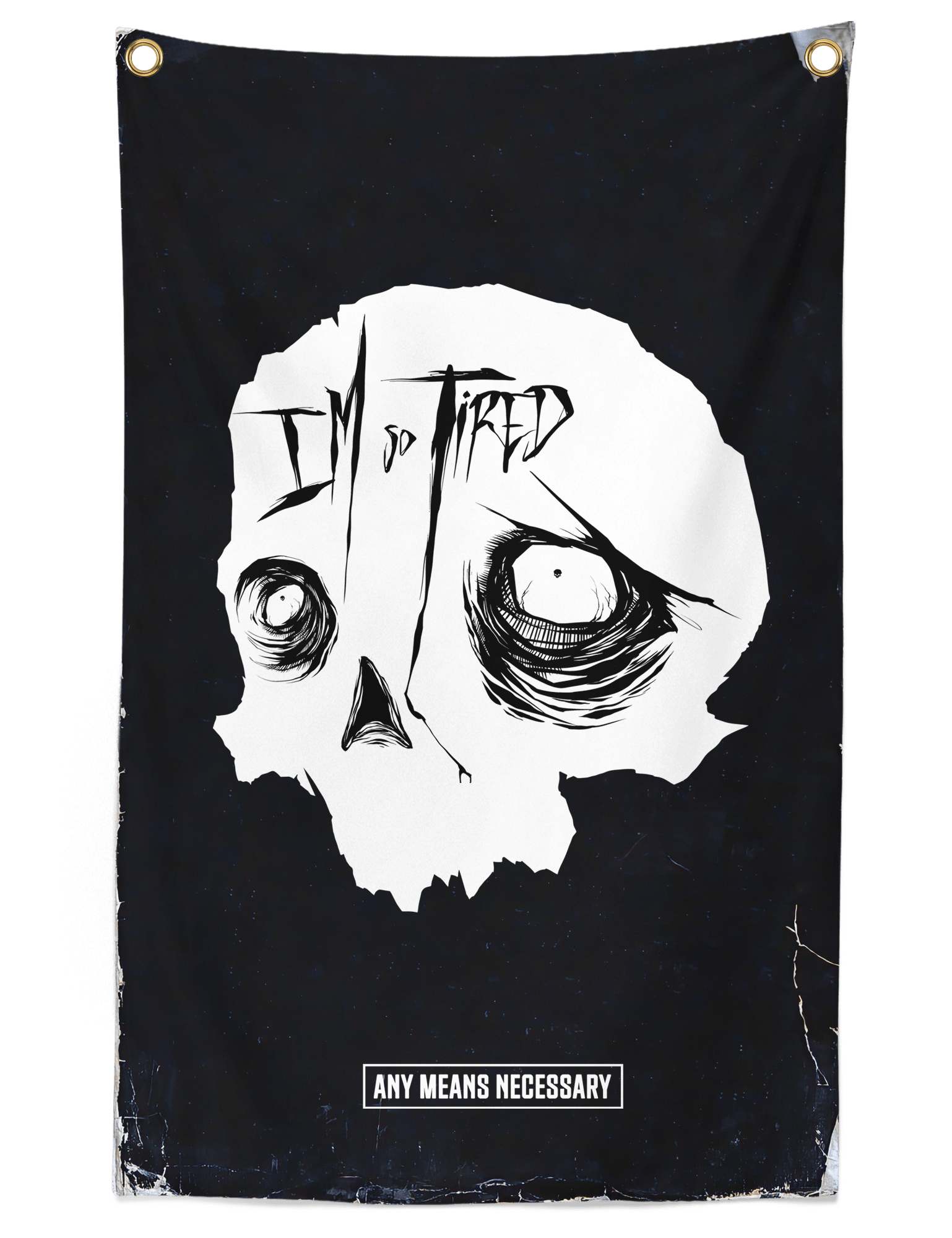 So Tired Banner Black - STAND OUT FLEXSARAH