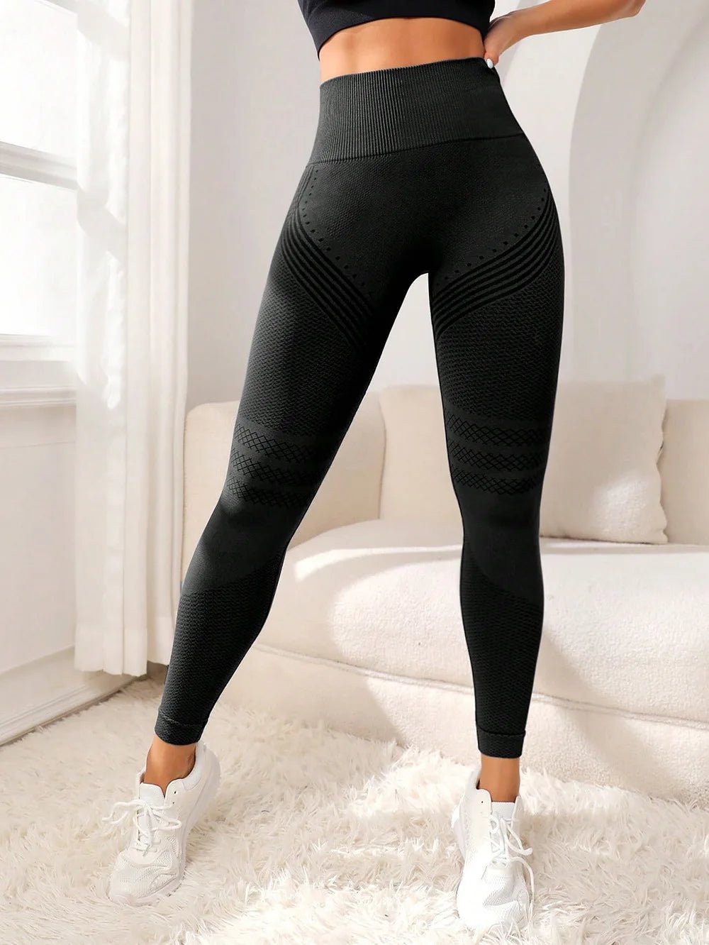 Sports Pants With Sexy Lines Lifting Buttocks Sports Tight Pants Women's High Waisted Elastic Fitness Pants Running Yoga Pants - STAND OUT FLEXSARAH