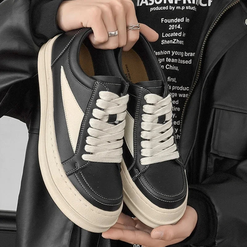 Street Style Men's Skateboard Shoes Original Black Designer Shoes Man Platform Sneakers Comfortable Casual Sports Shoes For Men - STAND OUT FLEXSARAH