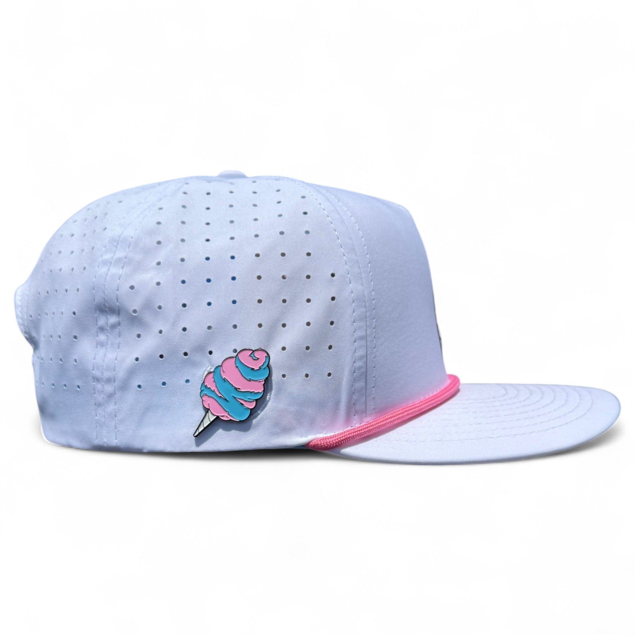 Sugar Rush Golf Hat | Snapback Cap | Built-in Magnetic Ball Marker Holder + Marker Included | Adjustable Cotton Candy - STAND OUT FLEXSARAH