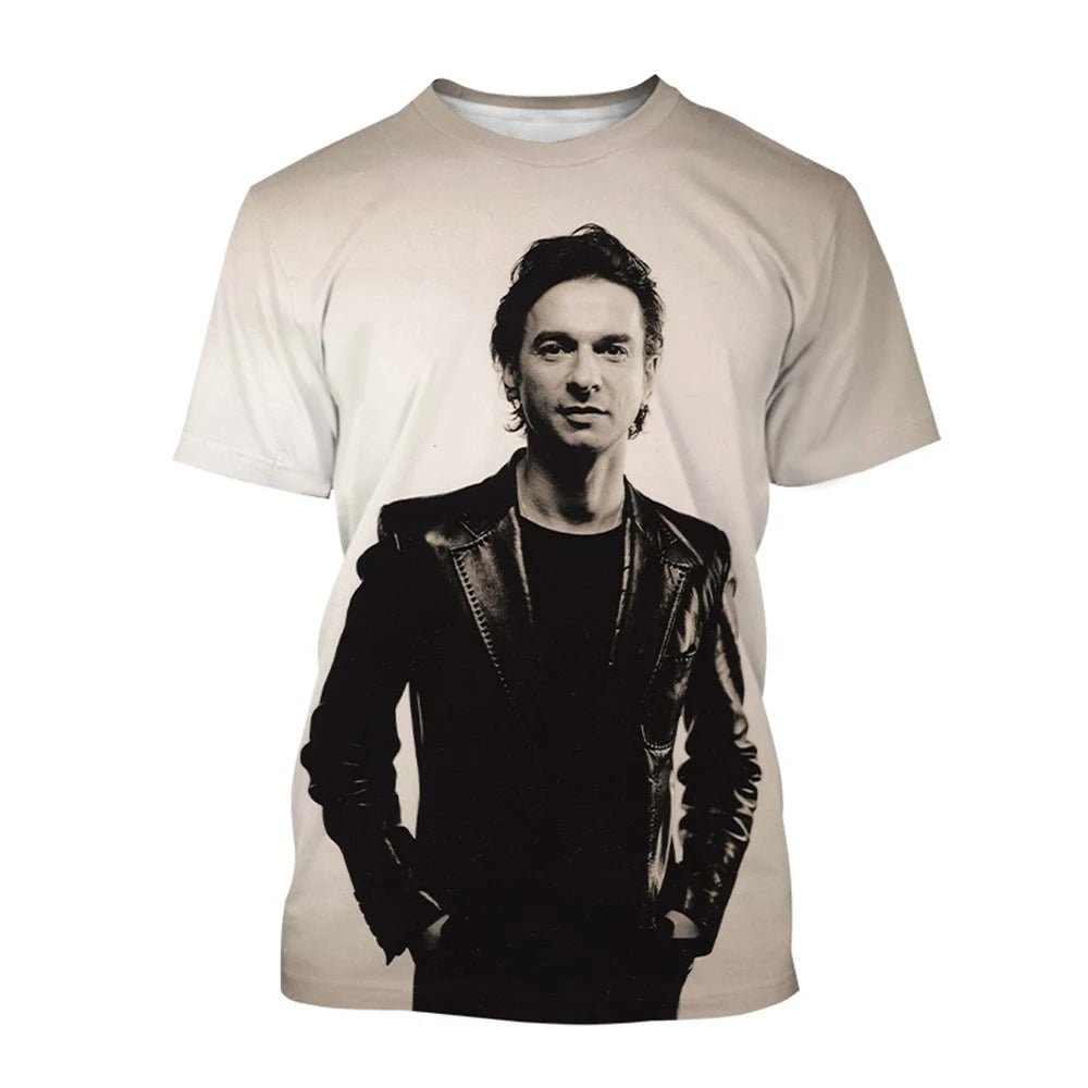 Summer Fashion Band Creative 3D Printing Design Hip Hop Cool Pattern Fashion Casual Personalized Short Sleeve - STAND OUT FLEXSARAH