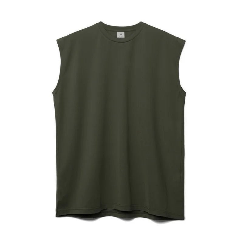 Summer New Gym Vest Men Broad Shoulder Sleeveless Sports Tank Top Quick-dry Cotton Fitness T-shirt Running Tank Top Men Tops - STAND OUT FLEXSARAH