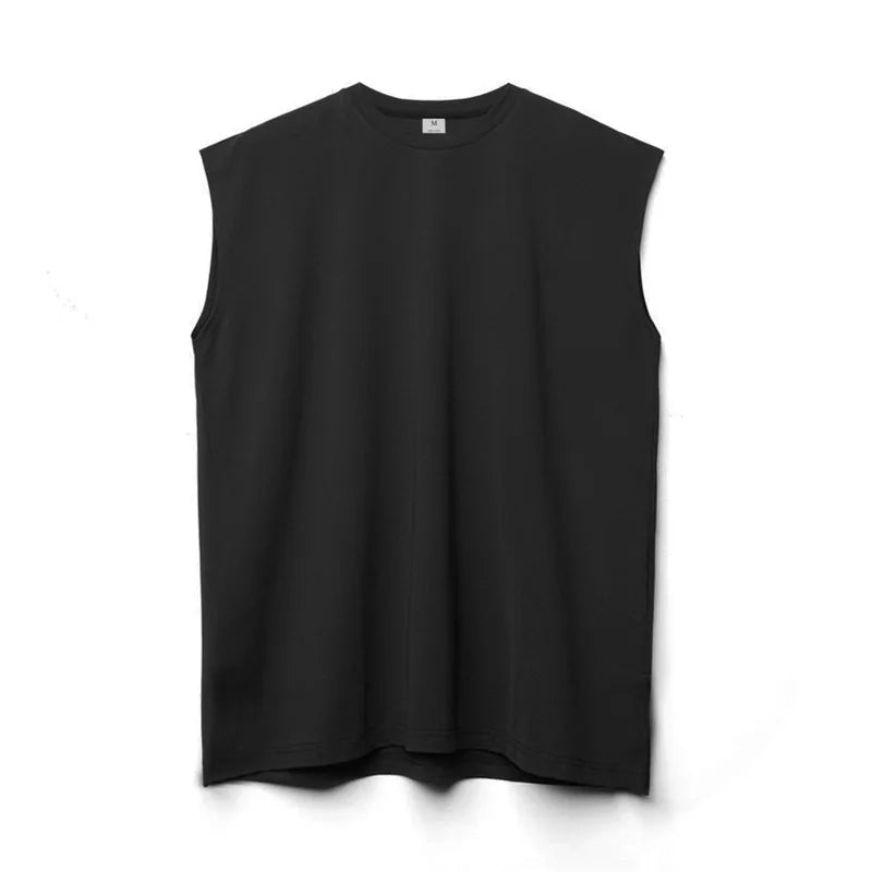 Summer New Gym Vest Men Broad Shoulder Sleeveless Sports Tank Top Quick-dry Cotton Fitness T-shirt Running Tank Top Men Tops - STAND OUT FLEXSARAH