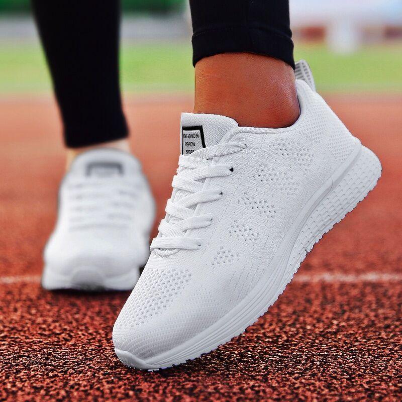 Super Light Sneakers For Women Vulcanize Sport Walking White Sneakers Women Casual Flats Elegant Soft Walking Shoes Breathable Non Slip Comfortable Sneakers - STAND OUT FLEXSARAH