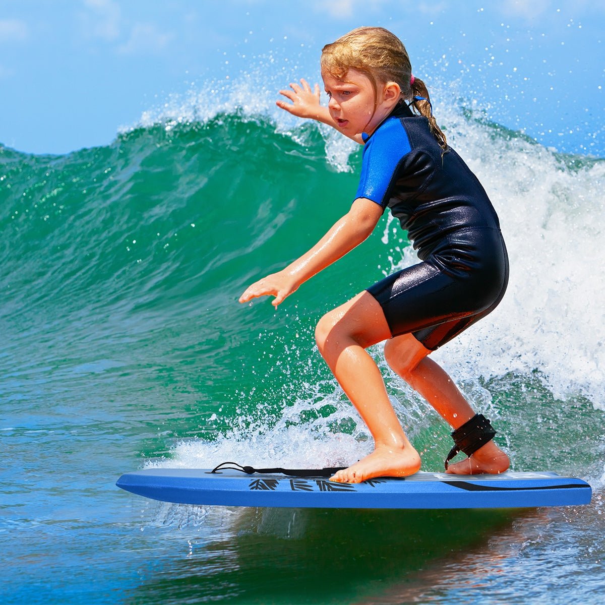 Super Lightweight Bodyboard Surfing with Leash EPS Core Boarding - STAND OUT FLEXSARAH