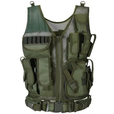 SWAT Tactical Vest Combat Armor Vests Security Hunting Adjustable Outdoor CS Cosplay Game Airsoft Jacket Training Vest - STAND OUT FLEXSARAH