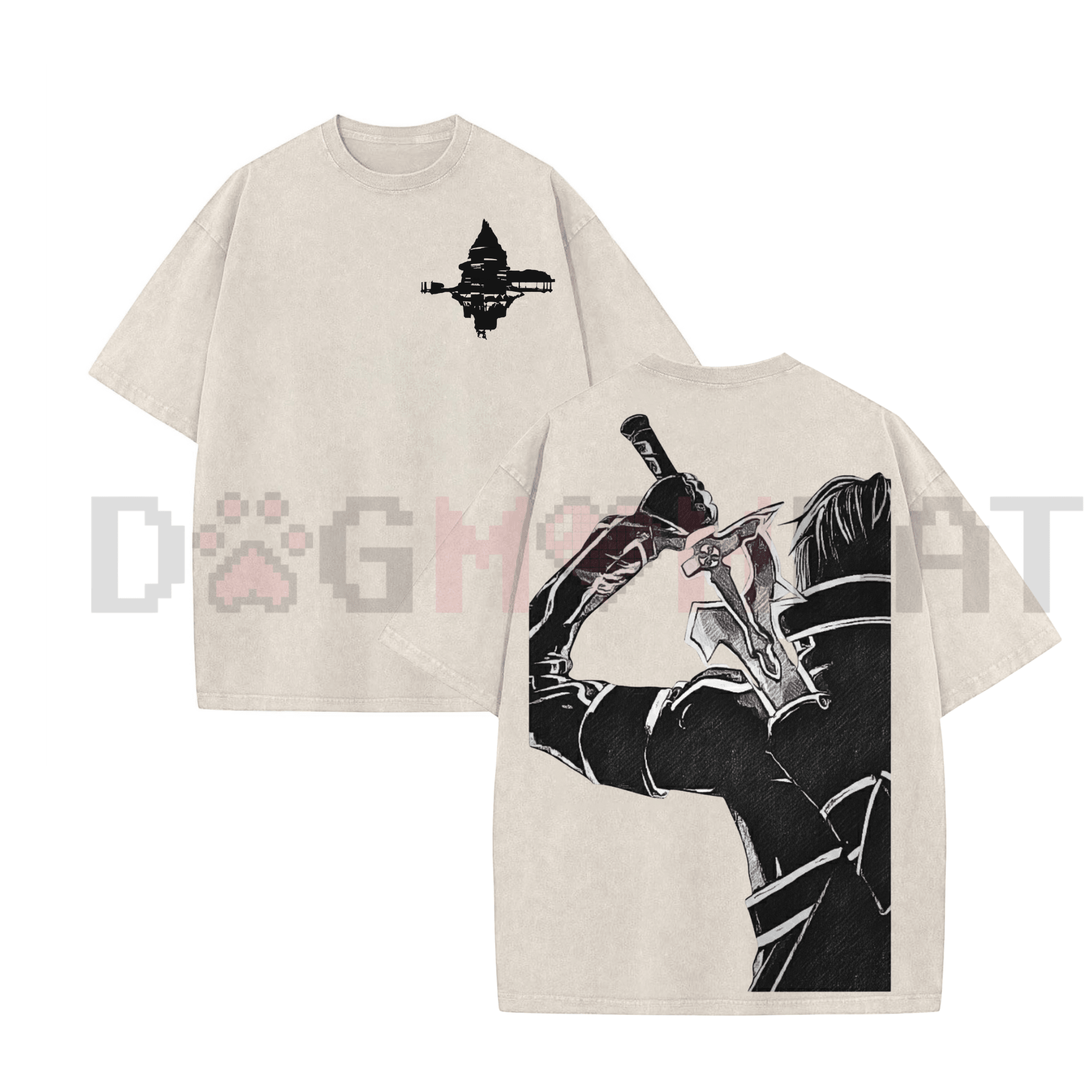 Sword Art Online Kirito B&W Graphic Tee - STAND OUT FLEXSARAH